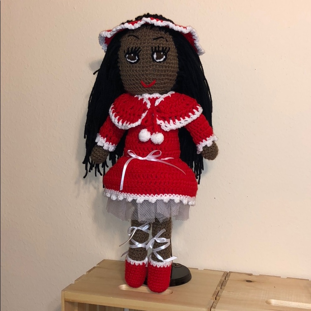 Monica ballerina handmade crochet baby doll
